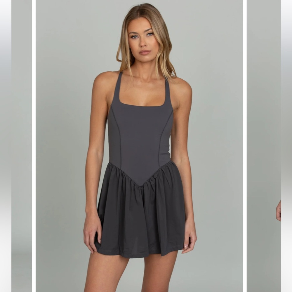 Gold Hinge PEPPERCORN CROSS BACK CORSET DRESS